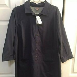 NEW!  Plus size black shirt dress w tags